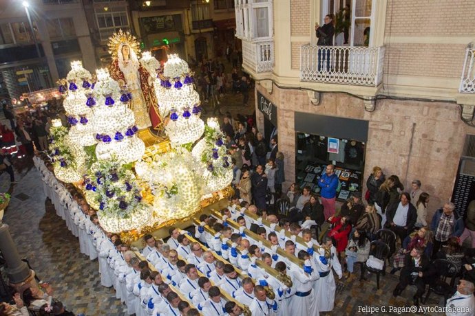 Archivo - Procesión california del Miércoles Santo en Cartagena