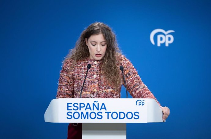 Archivo - La vicesecretaria de Sanidad y Educación del PP, Ester Muñoz, a 26 de diciembre de 2024, en Madrid (España).