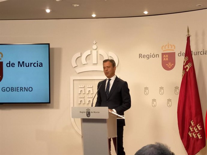 Archivo - El portavoz del Gobierno regional, Marcos Ortuño, en una imagen de archivo