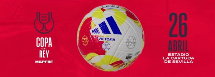 El balón 'Victoria' de Adidas, para la final de la Copa del Rey 2024-2025.