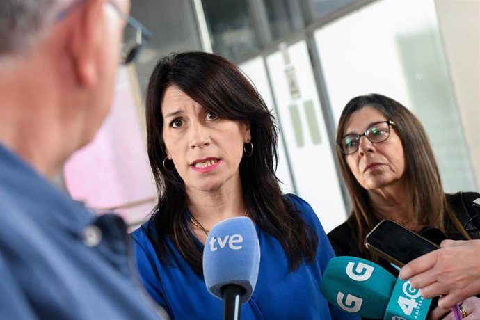 La conselleira de Vivenda, María Martínez Allegue, en declaraciones a los medios, a 10 de abril de 2025.