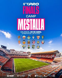 El Camp Mestalla acull el diumenge 20 d'abril LaLiga FC Pro Finals.
