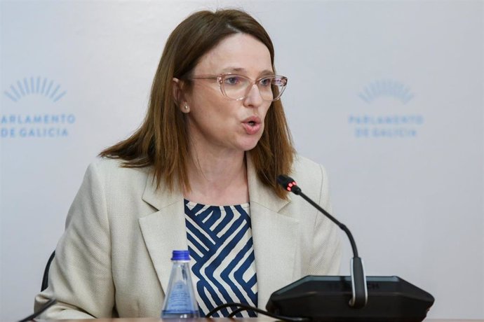 La directora de la Axencia Galega de Innovación (GAIN), Carmen Cotelo, en el Parlamento de Galicia.