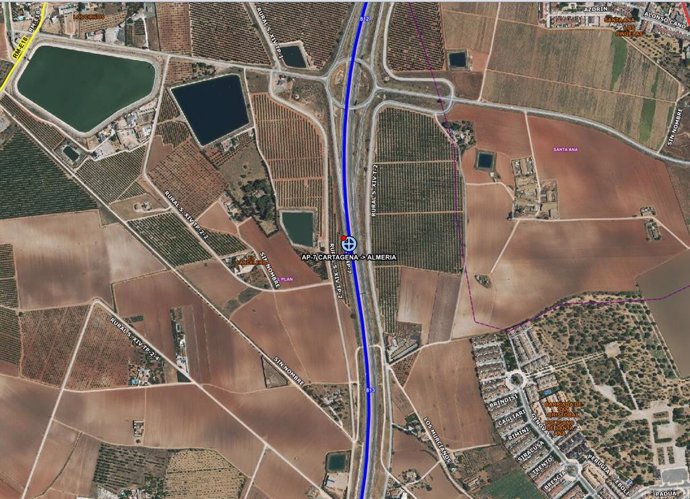 Mapa que recoge el lugar del accidente