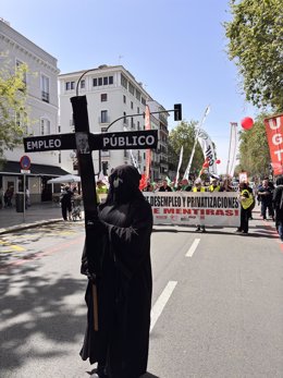 Imagen de la manifestación de los sindicatos municipales