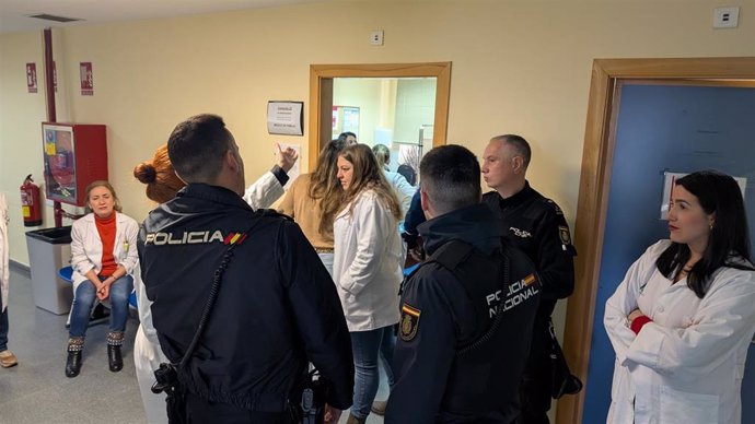 Simulacro de agresión a personal sanitario.