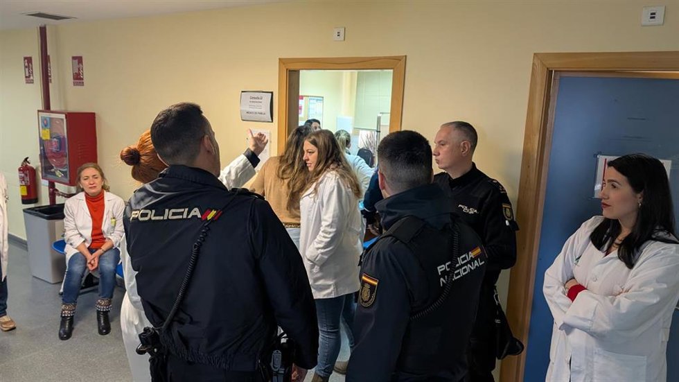 Simulacro de agresión a personal sanitario.