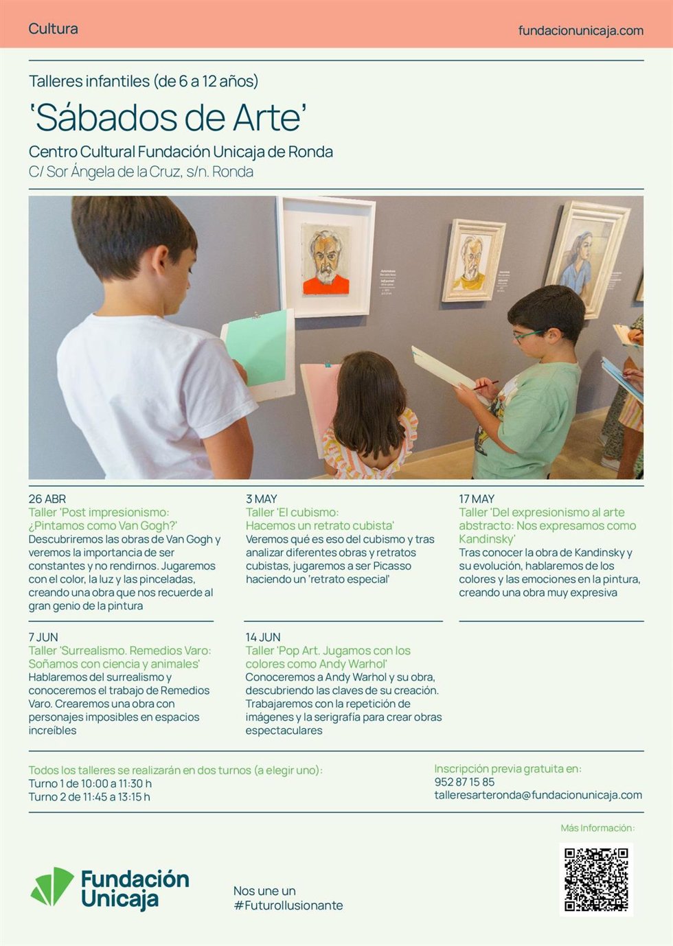 Cartel del ciclo Sábados de arte