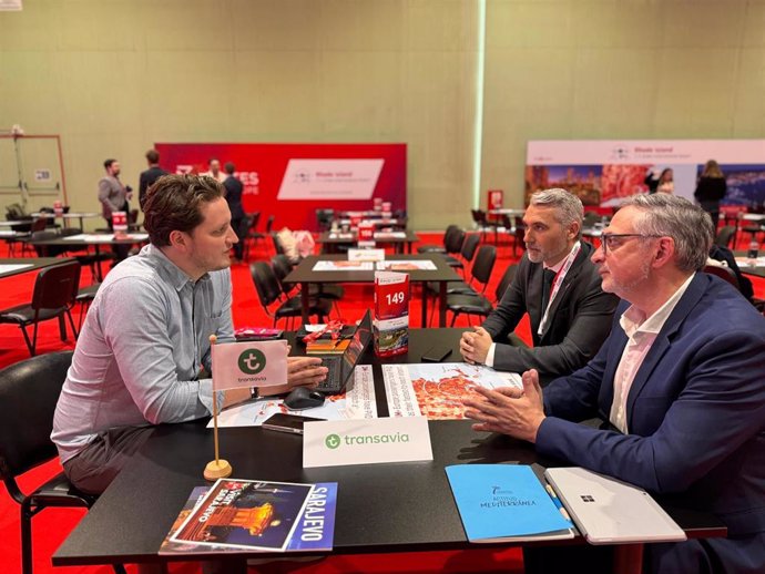 Reuniones del secretario autonómico de Turisme, José Manuel Camarero, en el marco de la feria Routes Europe