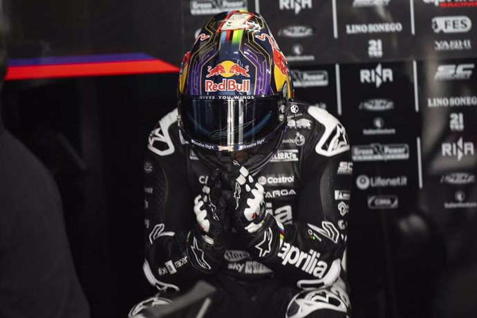 Archivo - El piloto español de MotoGP Jorge Martín (Aprilia), en el test en Sepang en 2025. 