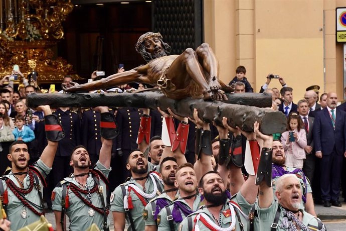 Archivo - El Tercio 'Don Juan de Austria', III de la Legión durante la celebración del traslado del Cristo de la Buena Muerte. Imagen de archivo. 