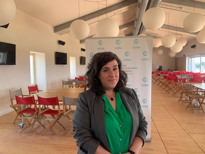 La asesora del Gabinete del secretario de Estado de Sanidad Paloma Calleja en un acto del Coiba.