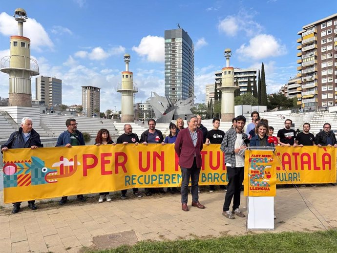 La roda de premsa per presentar la mobilització 