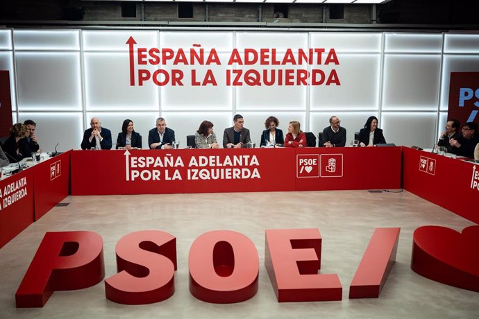 Archivo - Comisión Ejecutiva Federal del PSOE, en la sede del PSOE, a 10 de marzo de 2025, en Madrid (España).