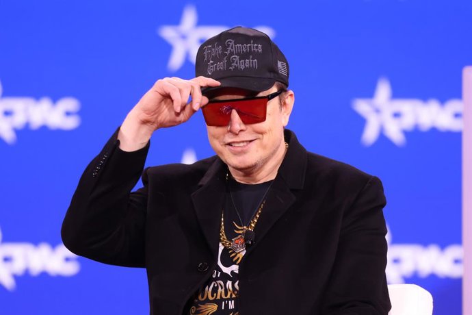 Archivo - 20 de fevereiro de 2025, National Harbor, Maryland, EUA: ELON MUSK discursando na Conferência de Ação Política Conservadora (CPAC) de 2025 em National Harbor, Maryland: 966628920, Licença: Rights-managed, Restrictions: , Model Release: não, Imag
