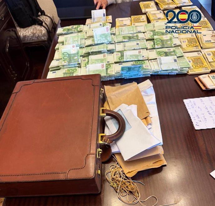 Dinero intervenido en una operación policial