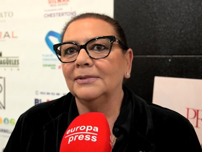 María del Monte en los Premios Cofrades de Honor celebrados este jueves en Marbella