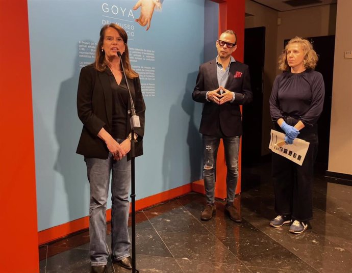 Rueda de prensa sobre la sustitución de las estampas en la muestra 'Goya, del Museo al Palacio'.