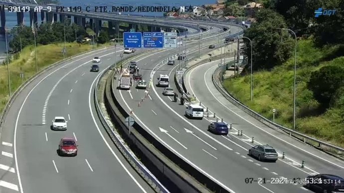 Archivo - Arquivo - Punto do accidente rexistrado na AP-9.