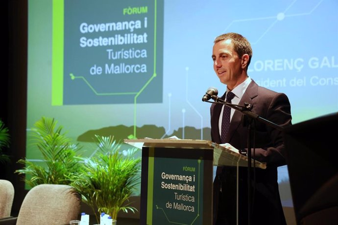 El presidente del Consell de Mallorca, Llorenç Galmés, el Foro de Gobernanza y Sostenibilidad Turística.