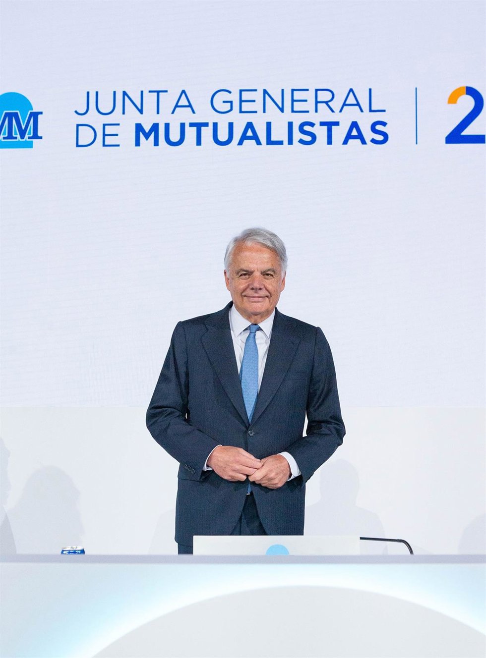 El presidente de Mutua Madrileña, Ignacio Garralda, durante la junta general de Mutualistas 2025.