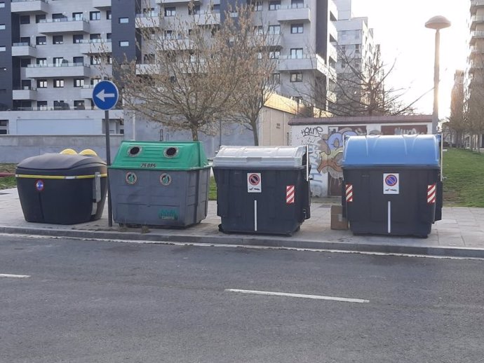 Contenedores de reciclaje en Vitoria-Gasteiz