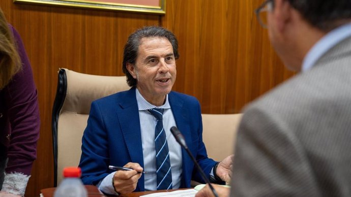 Benito Morillo en el Parlamento de Andalucía.