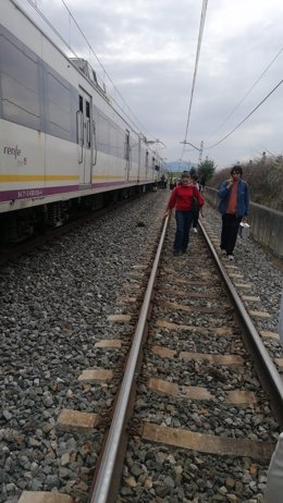 Avería de un tren entre Mogro y Requejada