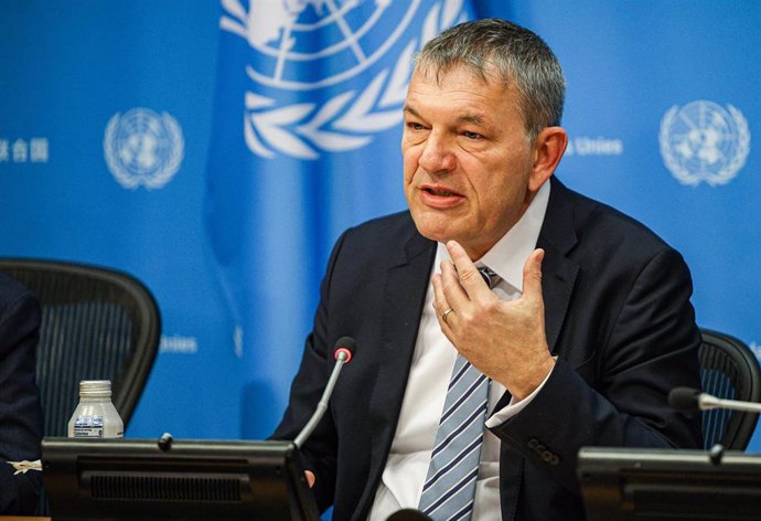 Archivo - El comisionado general de la Agencia de la ONU para los Refugiados Palestinos en Oriente Próximo (UNRWA), Philippe Lazzarini.