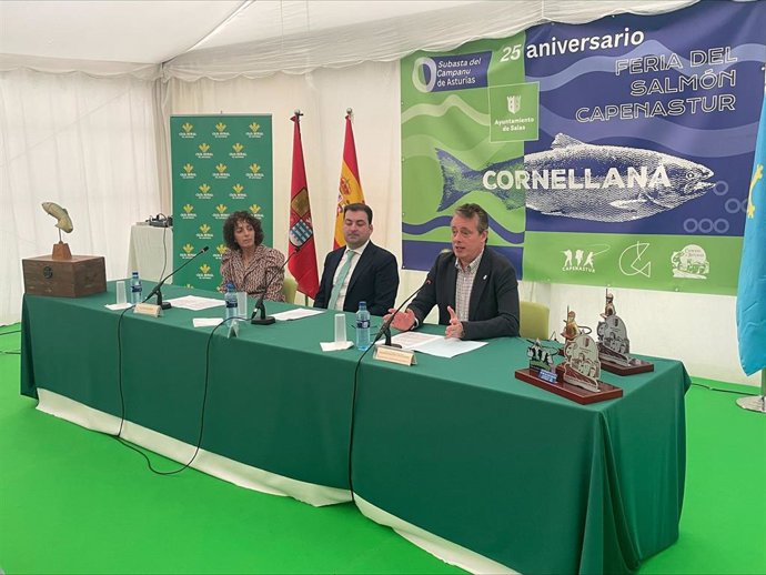 Marcelino Marcos Líndez en la Fería del Salmón.