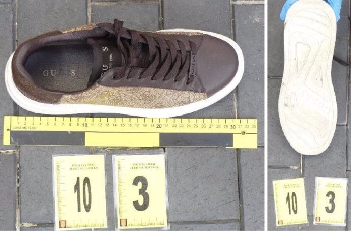 Zapatillas que vestía uno de los detenidos cuyas huellas aparecieron en un vivienda asaltada de Vitoria.