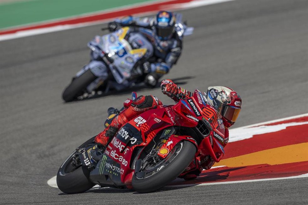 Marc Márquez, en plena carrera.