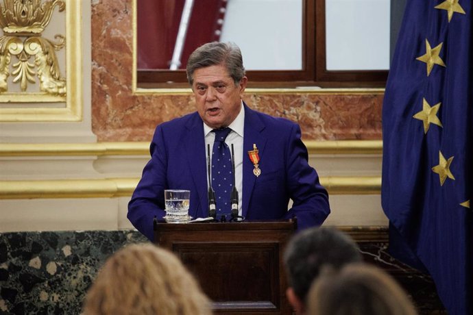 Archivo - El expresidente del Congreso y exministro Federico Trillo-Figueroa interviene en un acto en la Cámara Baja.