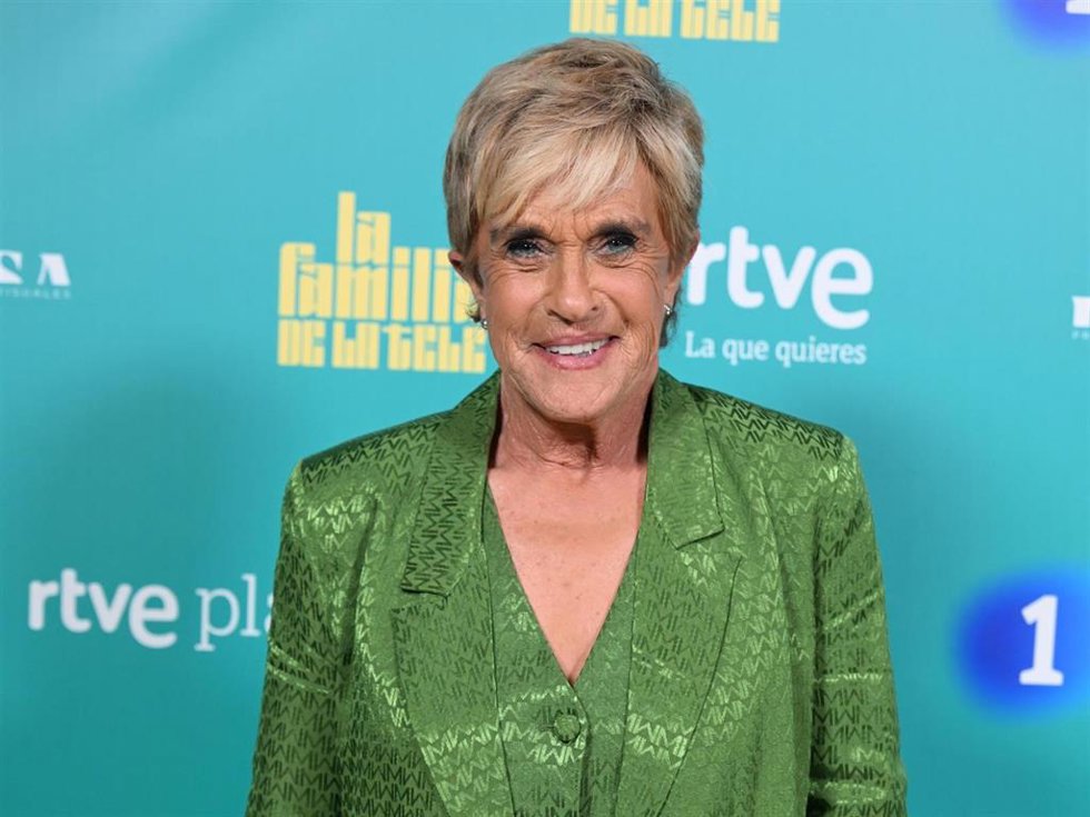 Chelo García Cortés durante la fiesta de presentación de La familia de la tele, a 8 de abril de 2025, en Madrid (España).