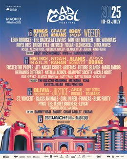 Archivo - Nine Inch Nails, Bad Nervers, Geordie Greep, Chloé Callet y Fingfishr se unen al cartel del Mad Cool 2025