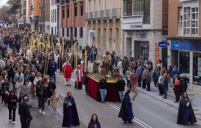 Procesión del Domingo de Ramos en Guadalajara.
