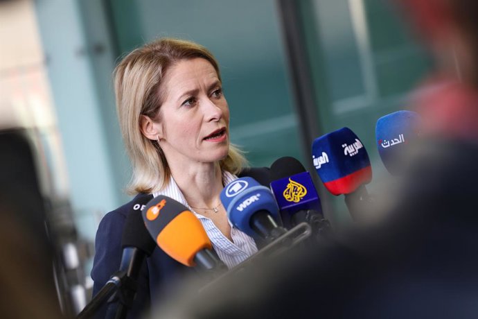 La Alta Representante, Kaja Kallas, en declaraciones previas al Consejo de Exteriores.