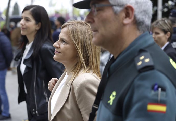 A delegada do Governo da Comunitat, Pilar Bernabé, em sua chegada aos tribunais.