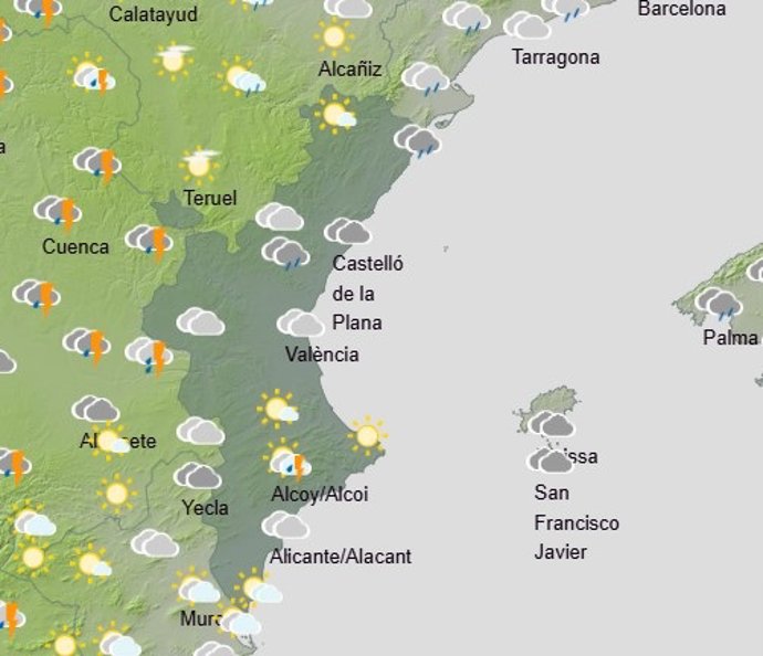 Predicció del dilluns 14 d'abril