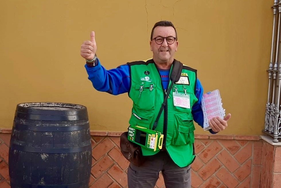 Juan José Gómez, vendedor de la ONCE desde 2015