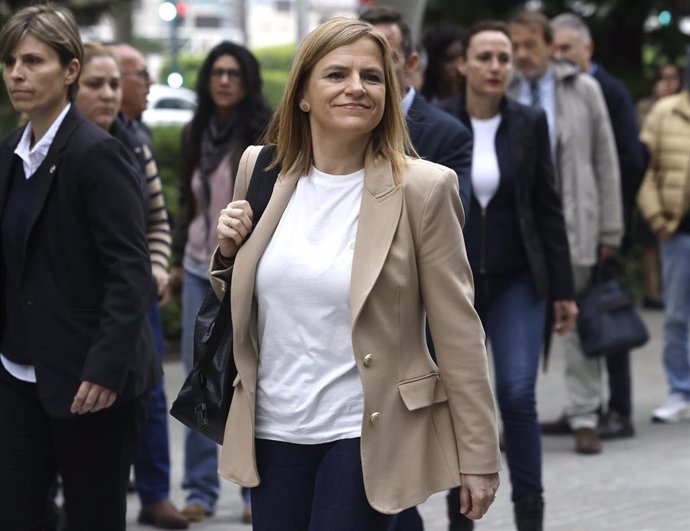 Bernabé a su llegada a los juzgados para testificar por la dana