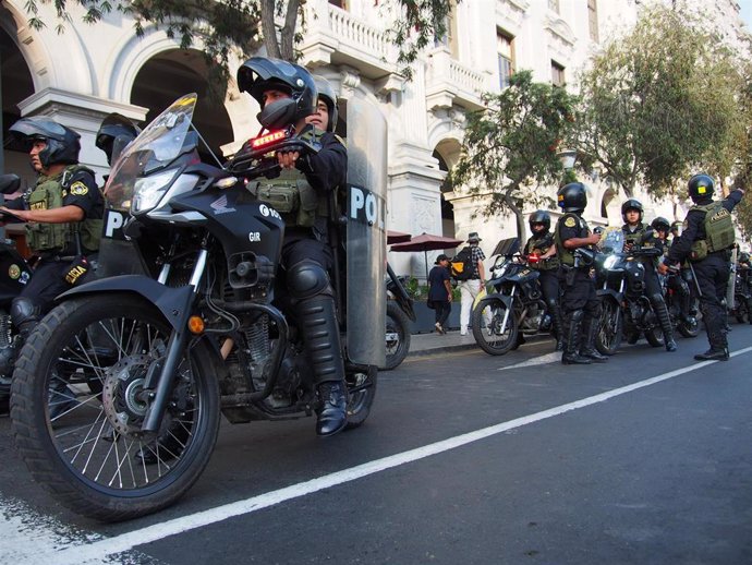 Policía motorizada de Perú, en una imagen de archivo.