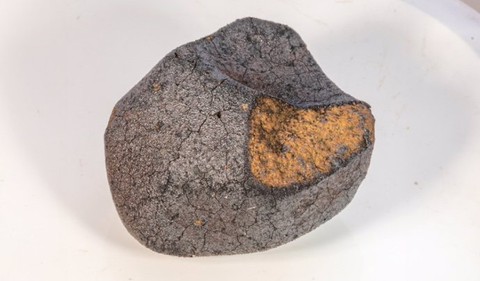 Archivo - Arquivo - Meteorito coletado na Alemanha em 2019. A amostra é um raro condrito carbonáceo do tipo C1 e contém minerais que só se formam na presença de água,