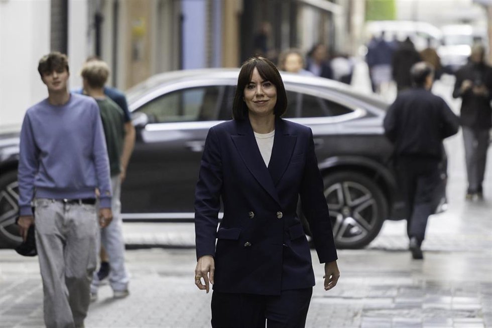 La ministra de Ciencia, Innovación y Universidades, Diana Morant, durante un acto conmemorativo por el 525 Aniversario de la Universitat de Valncia, en el Paraninfo de la Universitat de Valncia, a 14 de abril de 2025, en Valencia