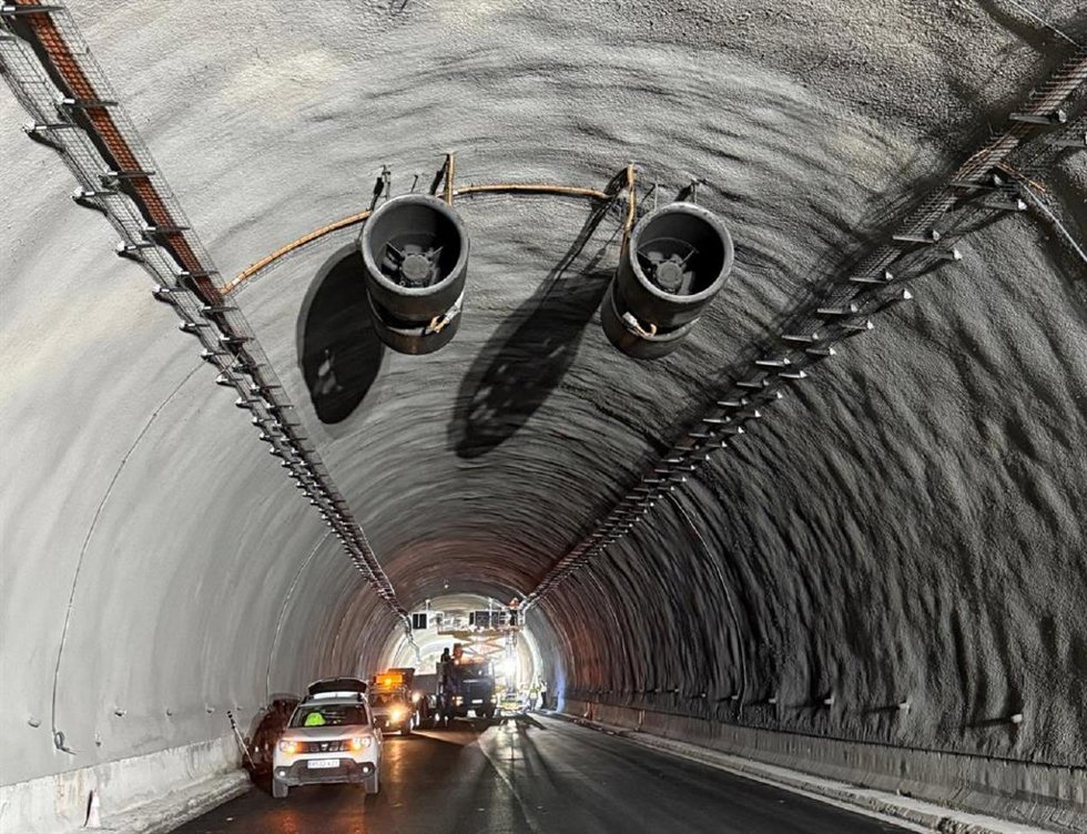Obras en los túneles de Artxanda, en Bilbao