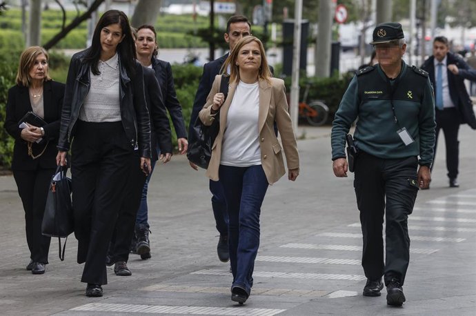 La delegada del Govern, Pilar Bernabé, a la seua arribada a declarar com a testimoni