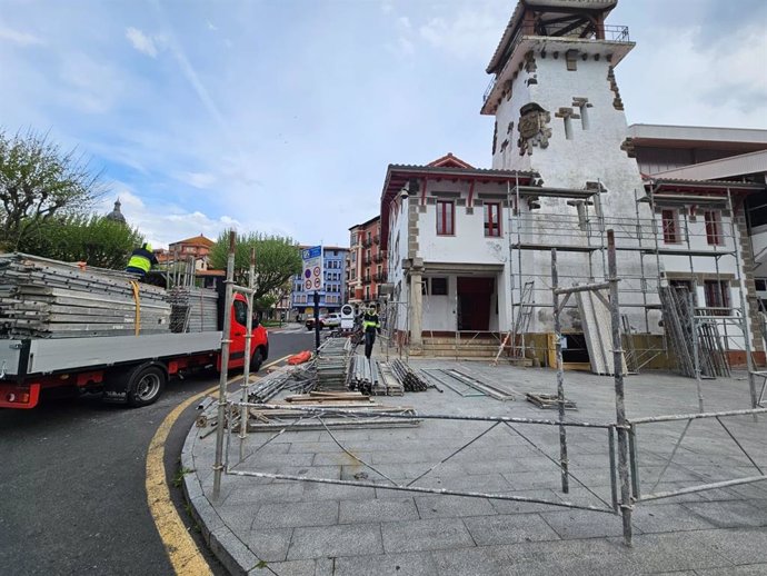 Obras de rehabilitación de la Oficina de Turismo de Bermeo