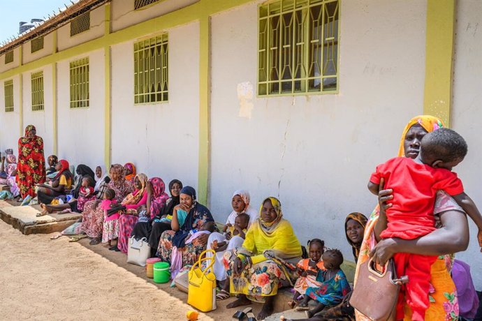 Centro de nutrición en Chad que atiende a refugiados de Sudán.