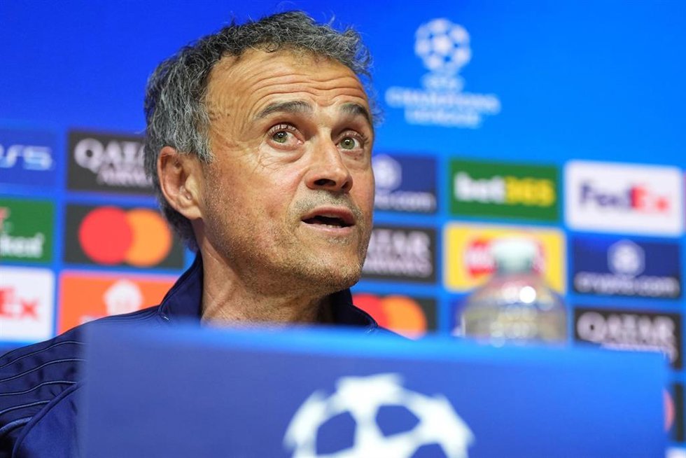 El entrenador del Paris Saint-Germain, Luis Enrique