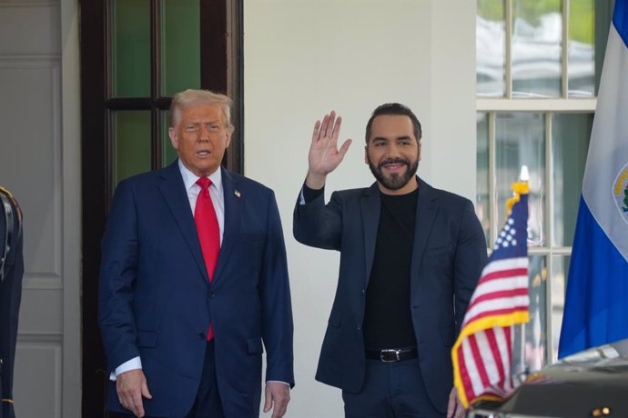 Donald Trump e Nayib Bukele em Washington